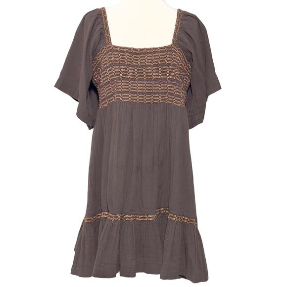Free People SZ L Easy To Love Bubble Mini Dress - Picture 3 of 12